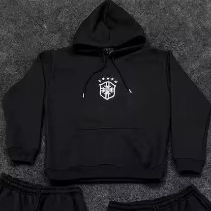 Sweat à Capuche Noir Brésil