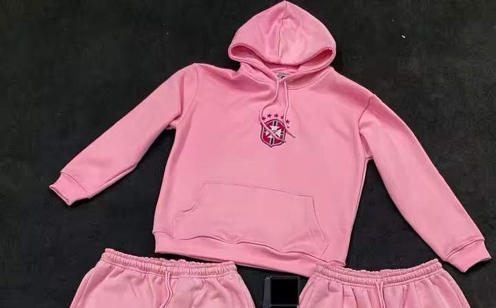 Sweat à Capuche Rose Brésil